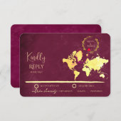 Persoonlijke kaart van huwelijksreis van de liefde (Voorkant / Achterkant)