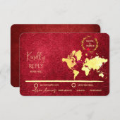 Persoonlijke kaart van huwelijksreis van de liefde (Voorkant / Achterkant)