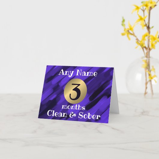 Persoonlijke kaart van nuchterheid elke naam maand (Gele Bloem)