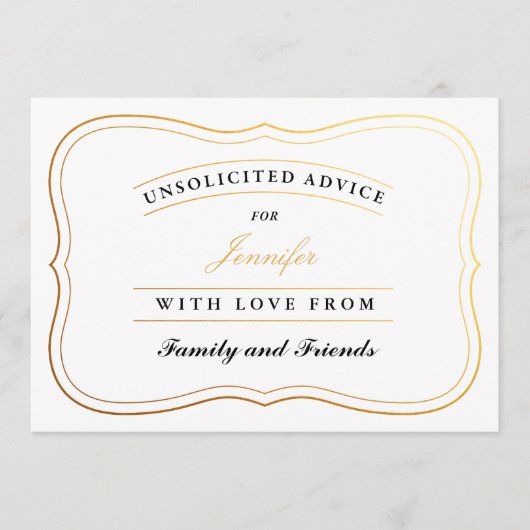 Persoonlijke Kaart voor advies over de douche of n (Voorkant)