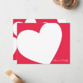 Persoonlijke Kaart voor hartennota Notitiekaartje (Voorkant / Achterkant in situ)