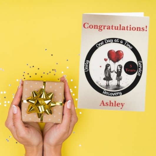 Persoonlijke kaart voor nuchterheidsmijlpaal