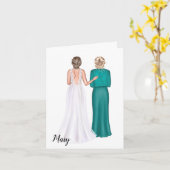 Persoonlijke kaart voor schoonmoeder op bruiloft (Gele Bloem)