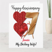 Persoonlijke Kaart vrouw van het Jubileum van het  (Voorkant)