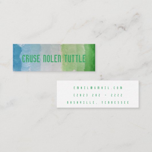 Persoonlijke kaarten mini visitekaartje (Voorkant / Achterkant)