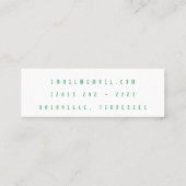 Persoonlijke kaarten mini visitekaartje (Achterkant)