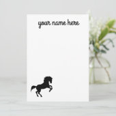 Persoonlijke kaartenkaartjes voor paarden kaart (Staand voorkant)