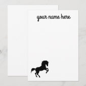 Persoonlijke kaartenkaartjes voor paarden kaart (Voorkant / Achterkant)