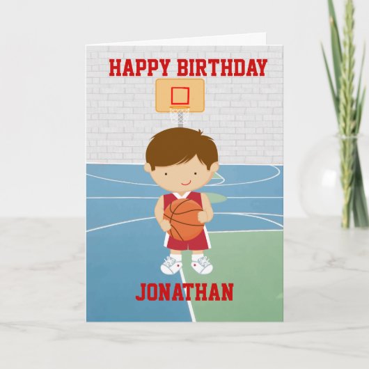 Persoonlijke kaartje voor basketbal kaart (Voorkant)