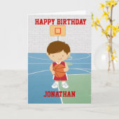 Persoonlijke kaartje voor basketbal kaart (Gele Bloem)