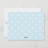 Persoonlijke kaartje voor geblazen papier | blauw feestdagenkaart (Achterkant)