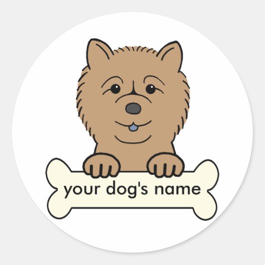 Persoonlijke kabelhoe ronde sticker (Voorkant)