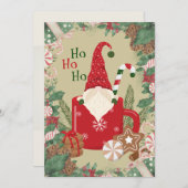 Persoonlijke Kabouter Kerstman Plat Kerstkaart (Voorkant / Achterkant)