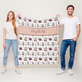 Persoonlijke Kabouters Bakken Cupcakes Donuts Tren Fleece Deken