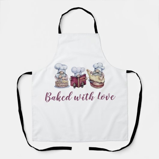 Persoonlijke Kabouters Bakken Koken Schattig Grapp Schort (Voorkant)