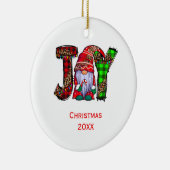 Persoonlijke Kabouters Vrolijke Kerstmis Keramisch Ornament (Rechts)