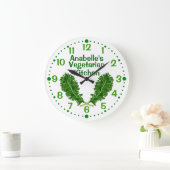 Persoonlijke Kale Vegetarian Kitchen Clock met Min Grote Klok (Huis)