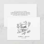 Persoonlijke kalligrafie Huwelijk Bedankt Sierlijk (Voorkant / Achterkant)