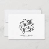 Persoonlijke kalligrafie Huwelijk Bedankt Versierd (Voorkant)