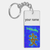 persoonlijke kalmte-sleutelhanger sleutelhanger (Voorkant Links)