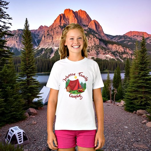 Persoonlijke kampeerartikelen t-shirt
