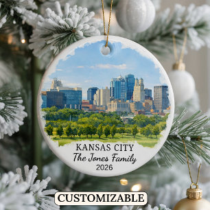Persoonlijke Kansas City-versiering, Aangepaste Ka Keramisch Ornament