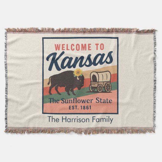 Persoonlijke Kansas Worpdeken Deken (Voorkant)