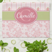 Persoonlijke kant en Engelse tuin Theedoek (Gevouwen)