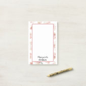 Persoonlijke Kantoor Boho Pink Florals Post-it® Notes (Op bureau)