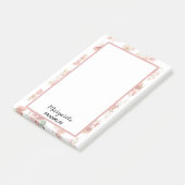 Persoonlijke Kantoor Boho Pink Florals Post-it® Notes (Schuin)