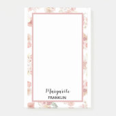 Persoonlijke Kantoor Boho Pink Florals Post-it® Notes (Voorkant)