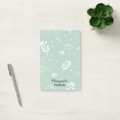 Persoonlijke Kantoor Zachte Groene Floral Post-it® Notes (Kantoor)