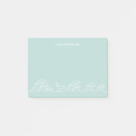 Persoonlijke kantoorartikelen met oceaan golven vo post-it® notes