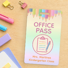 Persoonlijke kantoorpasseerbadge voor leraren badge