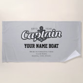 Persoonlijke kapitein naam boat Year en nog veel m Strandlaken (Voorkant)
