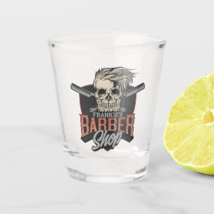 Persoonlijke Kapper Shop Hipster Schedel en Scheer Shot Glas
