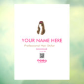 Persoonlijke Kapsalon Ramensticker Raamsticker (Vel 3)