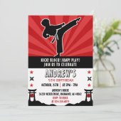Persoonlijke Karate verjaardag Kaart (Staand voorkant)