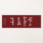 Persoonlijke kastanjebruine yogamat. Dikte 1/4 dui Yogamat (Voorkant (horizontaal))