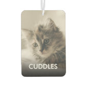 Persoonlijke kat Dog toont foto en naam Luchtverfrisser (Achterkant)