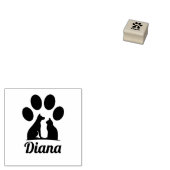 Persoonlijke kat- en hondpootafdruk rubberstempel (Gestempeld)