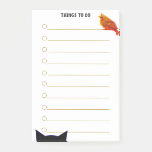 Persoonlijke kat- en vogelactiviteiten post-it® notes