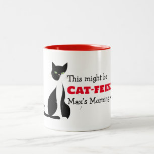 Persoonlijke Kat-Feïne Koffiemok Tweekleurige Koffiemok