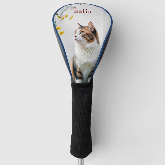 Persoonlijke Kat Golf Aangepaste Huisdier Naam Sc Golfheadcover (Voorkant)