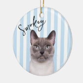 Persoonlijke kat-herdenking ornament (Links)