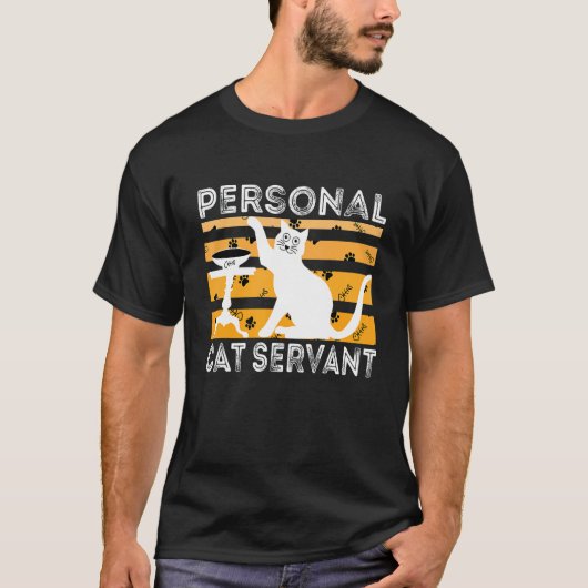 Persoonlijke kat knecht Kat 2 T-shirt (Voorkant)