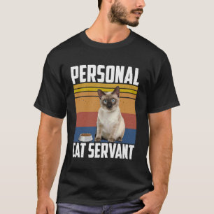 Persoonlijke kat knecht Siamese kat liefhebber eig T-shirt