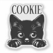 Persoonlijke kat met een schattige blik sticker (Voorkant)