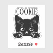 Persoonlijke kat met een schattige blik sticker (Vel)