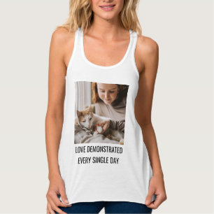 Persoonlijke kat moeder liefde familie huisdier fo tanktop